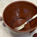 Large stoneware salad bowl