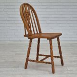1960s, set of 4 scandinavian dining chairs in solid oak wood, original good condition.