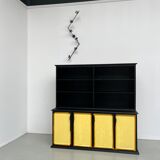 Buffet 2 corps, format XXL, ancien meuble d'école en bois