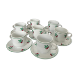 Service à café porcelaine table & couleurs modèle framboises