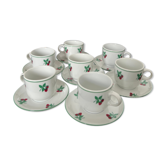 Porcelain coffee set Table & Colors raspberry model