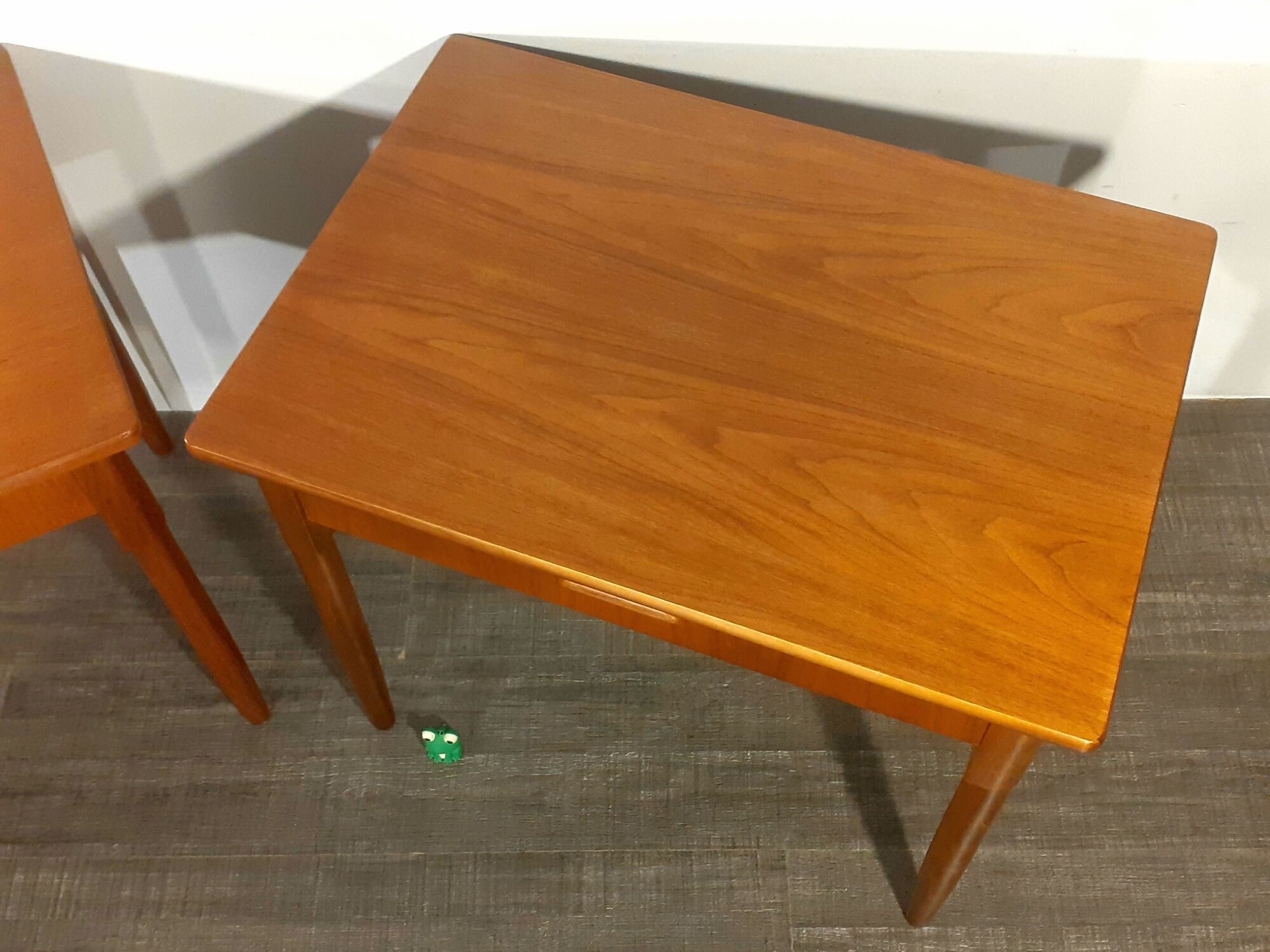 Pair of bedside tables "pelicans" in teak, norwegian 1960s