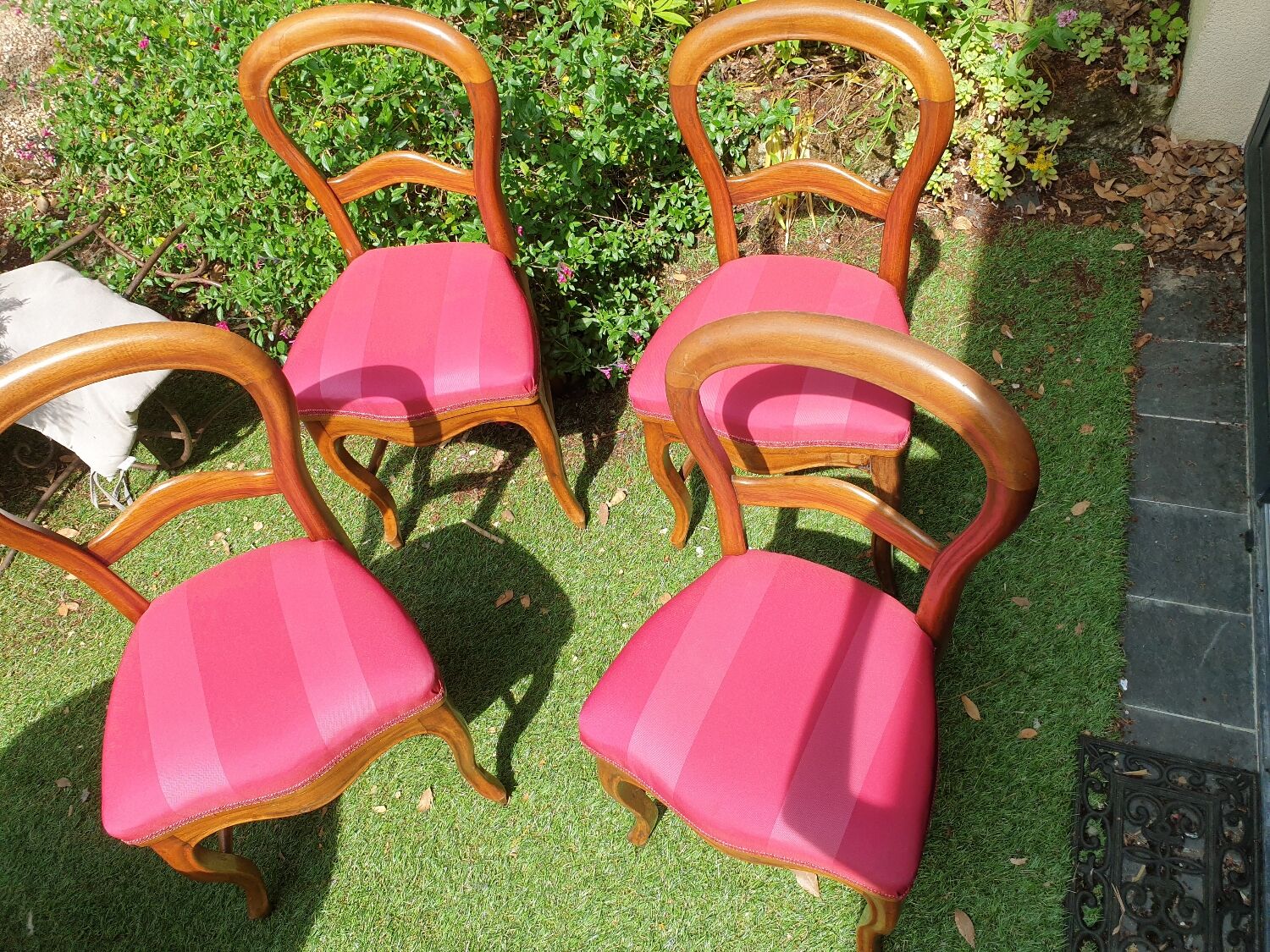 4 Louis Philippe upholstered chairs