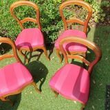 4 Louis Philippe upholstered chairs