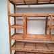 Bookcase shelf in bamboo and vintage rattan