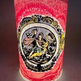 Lampe suspendue en verre peinte à la main