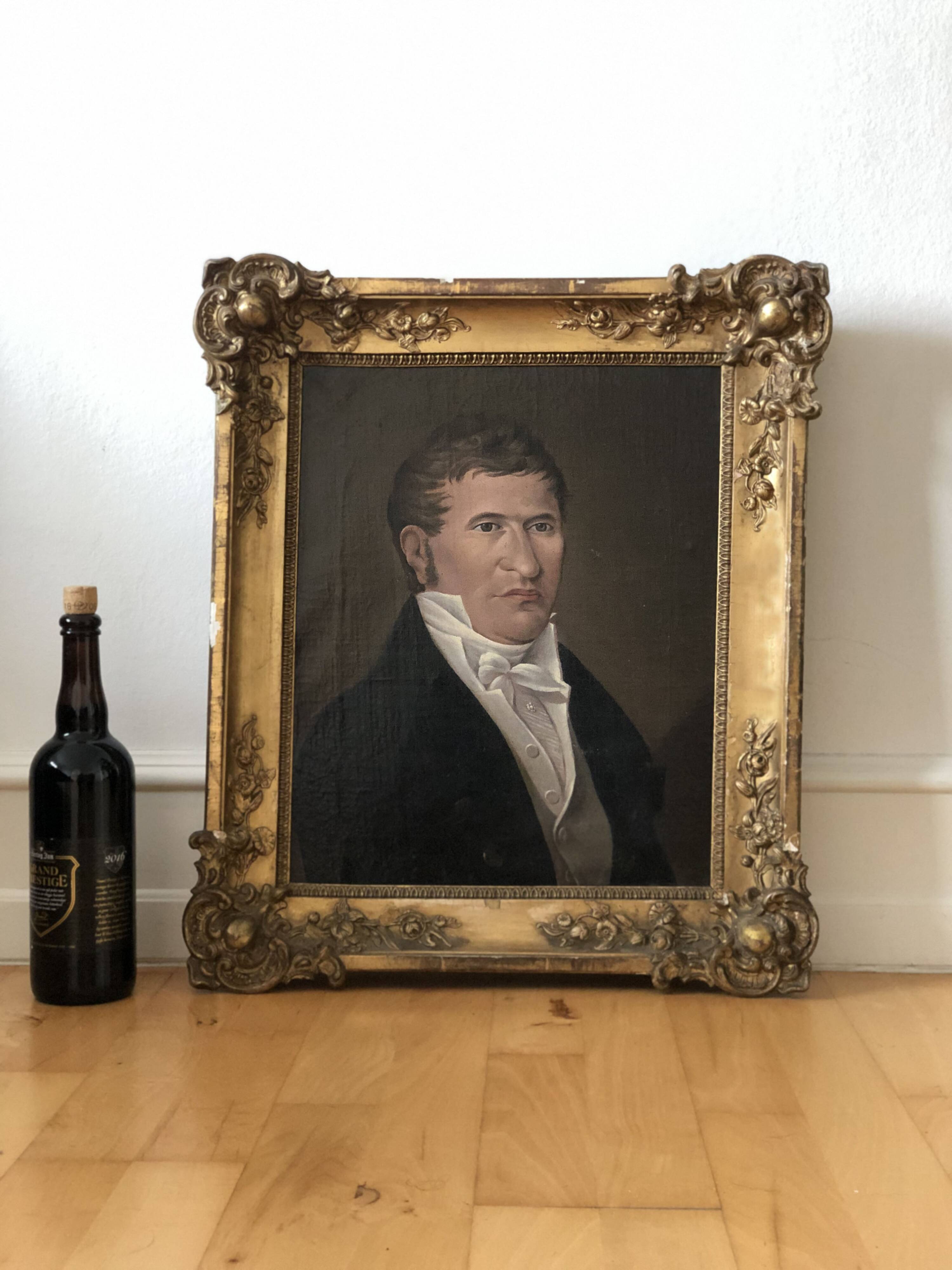 19th century Antique Oil Painting of a German Gentleman, circa 1850