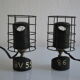 Paire de lampes vintage 50's de laboratoire bbt krauss