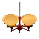 6 pendant lamps in glass and burgundy brass by Hans-Agne Jakobsson, 1960s, Sweden