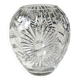 Vintage ball-shaped vase, in Bohemian/Boho chic crystal. 15 x 13 cm