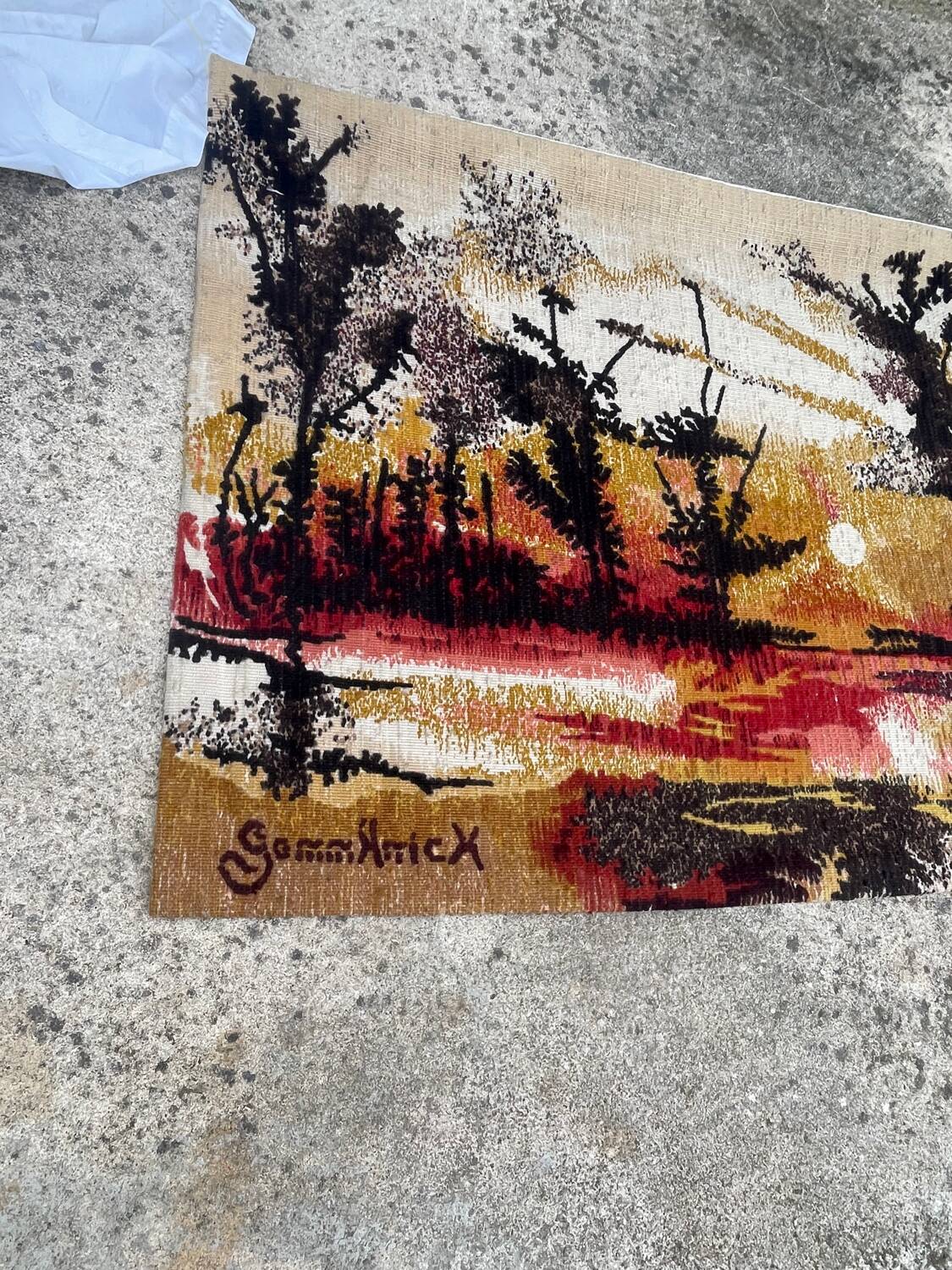 Tapisserie sérigraphie d’Aubusson Crépuscule de Gemmanick