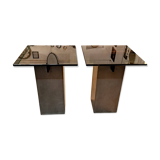 Pair of Roche Bobois side tables by L. Morgaine