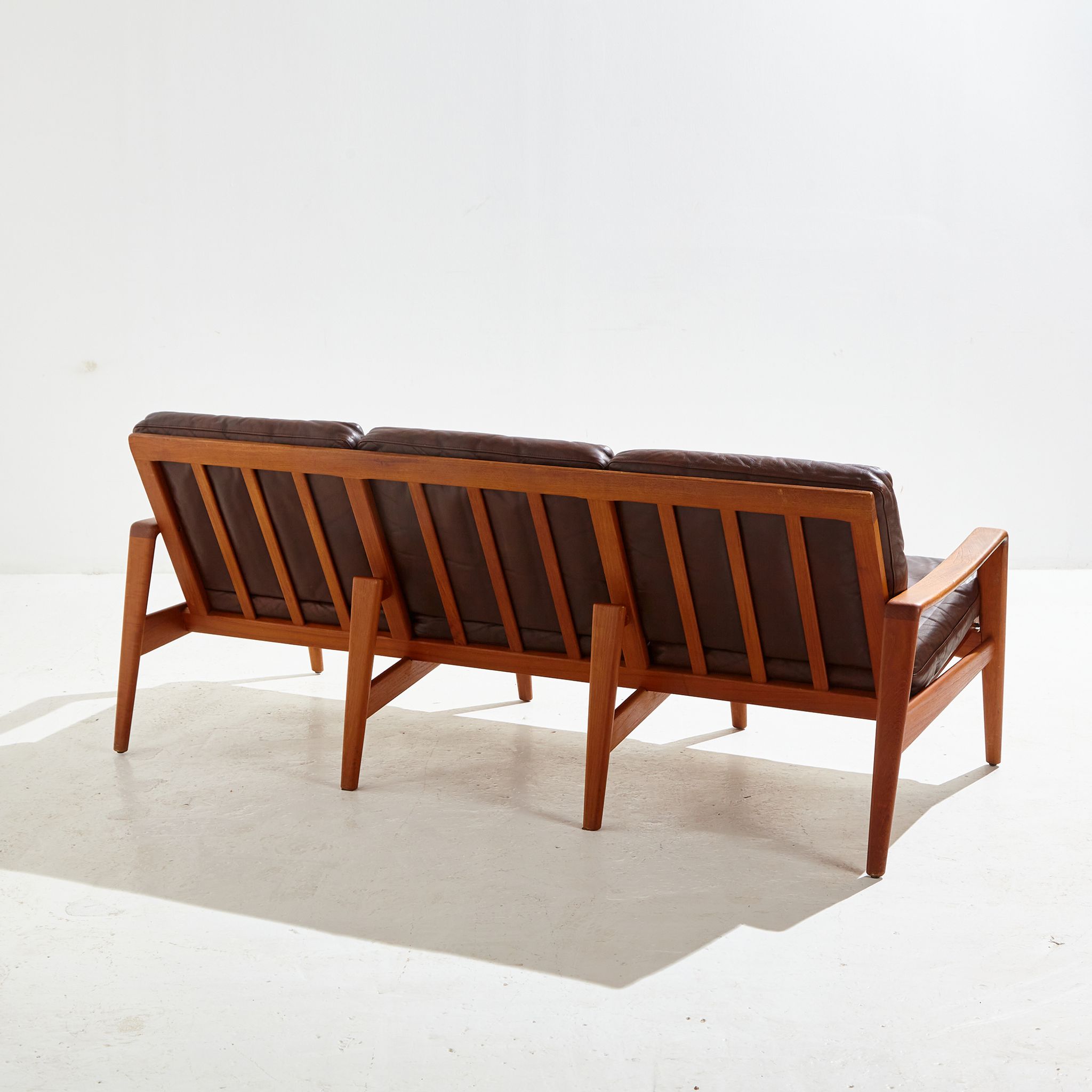 Danish leather sofa set by Arne Wahl Iversen for Komfort