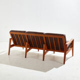 Danish leather sofa set by Arne Wahl Iversen for Komfort