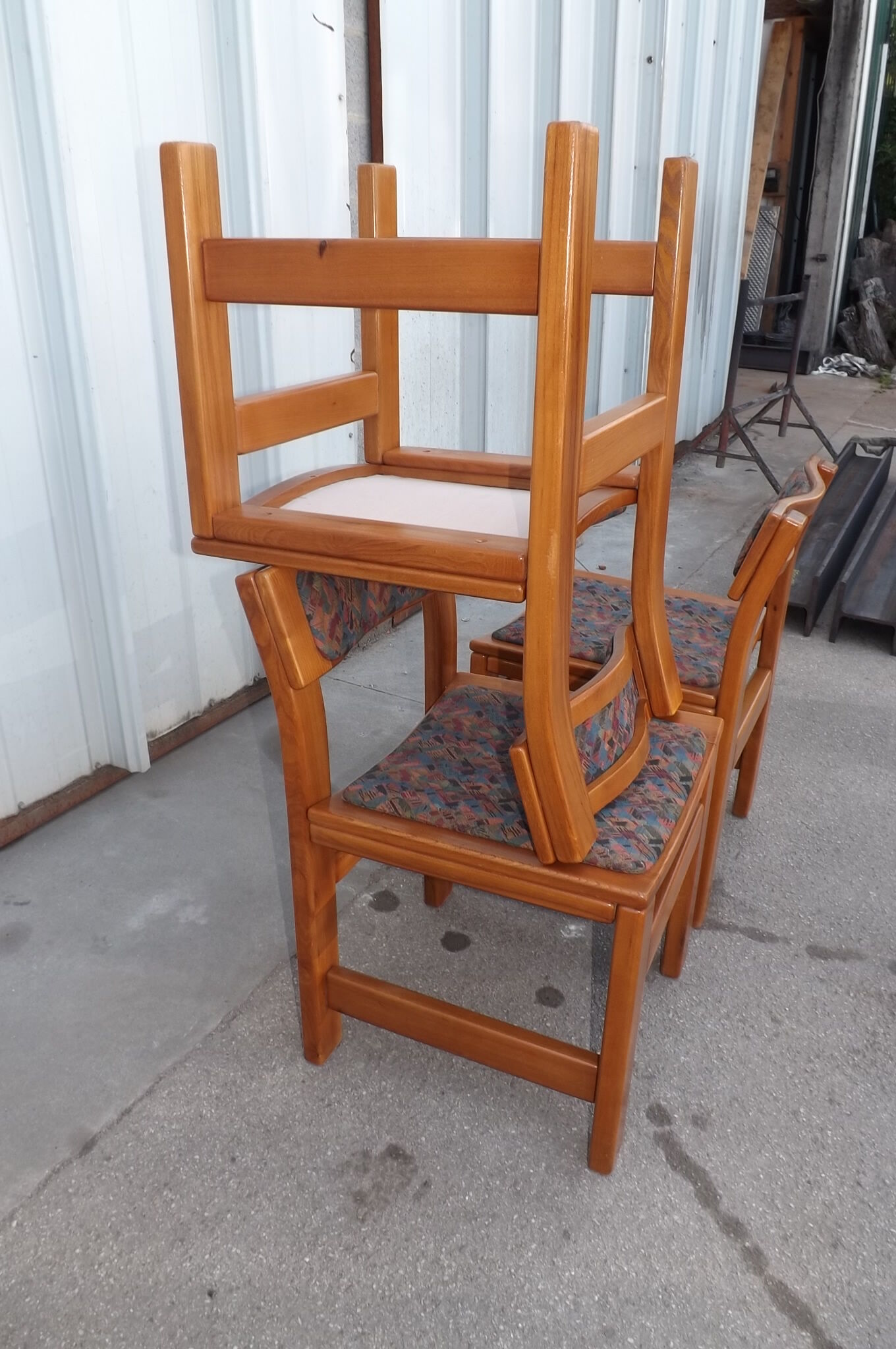 Set de 4 chaises orme Regain vintage 1970