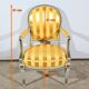 Pair of Cabriolet Armchairs, in rechampi wood, Louis XVI style – Late 19th century