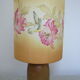 Sandstone lamp with silk shade