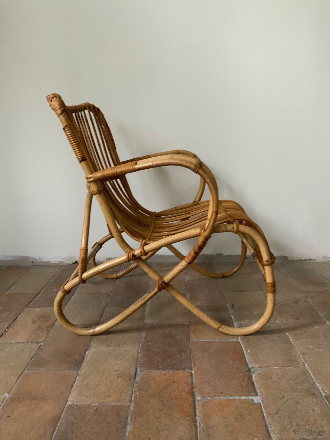 Rattan armchair