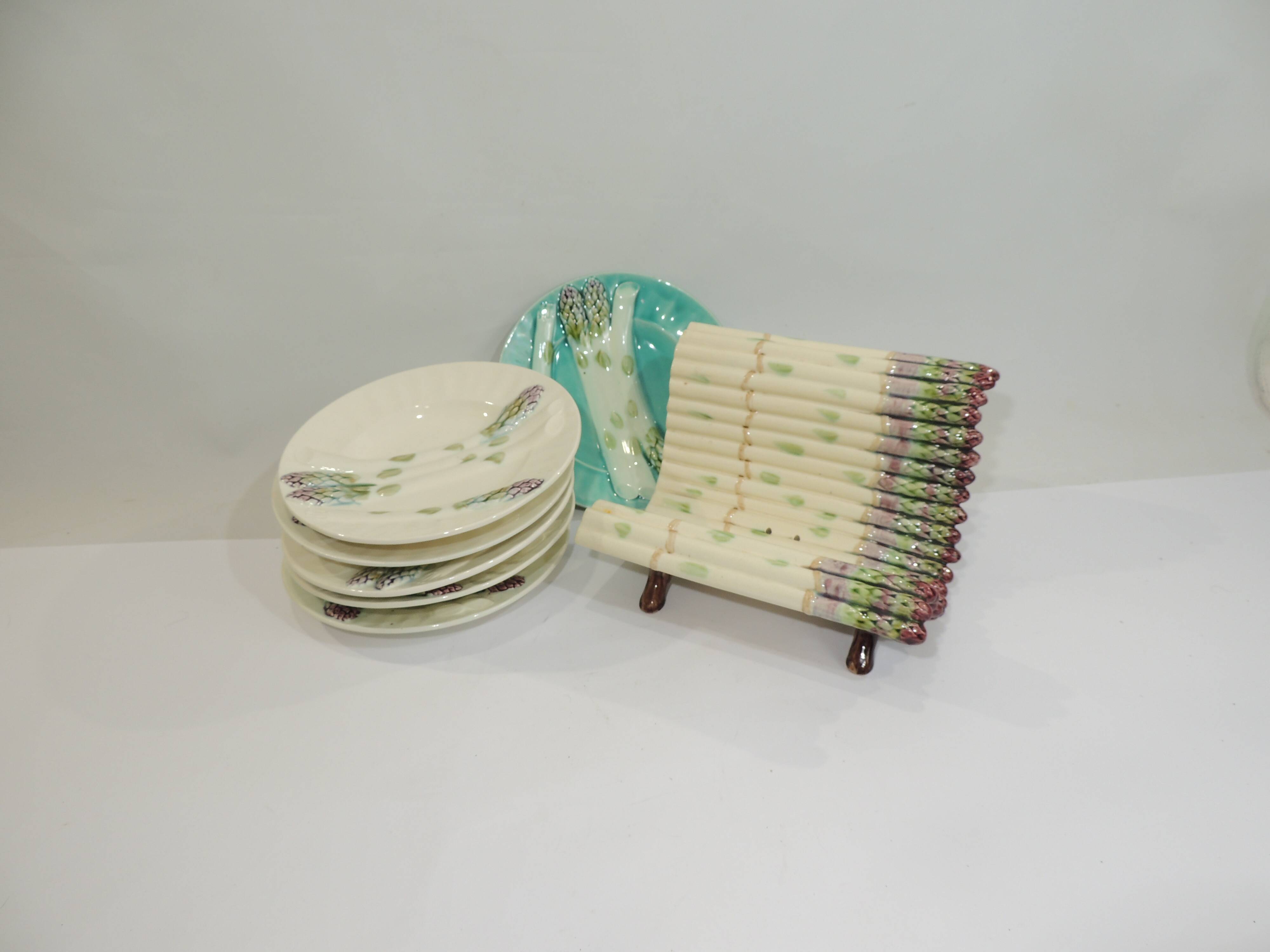 Asparagus service /luneville k g /vintage