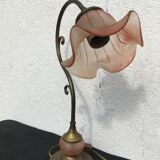 Opaline swan collar lamp