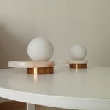 Pair of modern wall sconces Onyx and Opaline