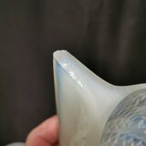 Petitot art deco chandelier, opalescent glass