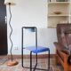 Chair Kaa by Francesco Soro, blue lacquered metal, 1980s