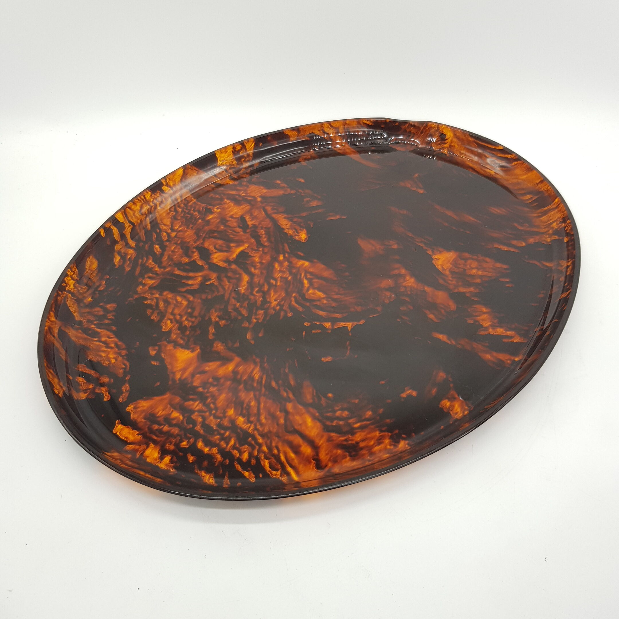 Vintage turtle shell serving tray
