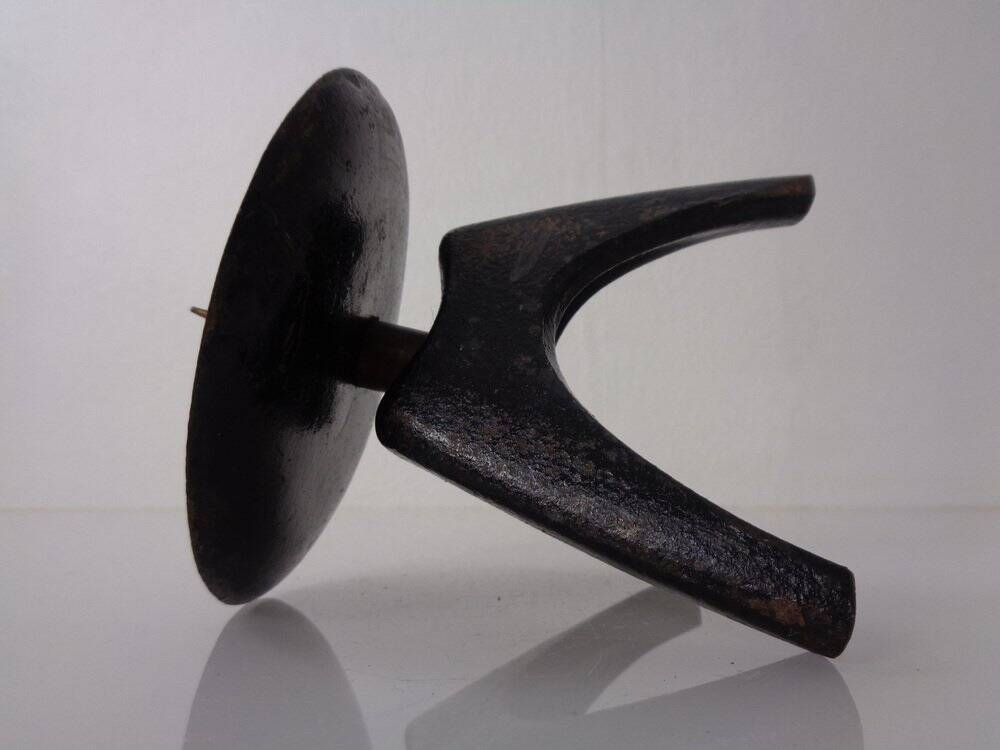 German Brutalist Iron Candleholder, 1960s