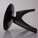 German Brutalist Iron Candleholder, 1960s