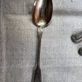 6 small vintage dessert spoons in silver metal