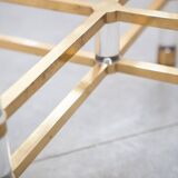 Hexagonal glass table by Sandro Petti, for Angolometallarte, 1970