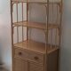Shelf of the 70s in rattan and wicker wood