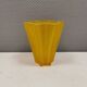 Yellow glass vase from German Walther glass estimated 1970-80s.