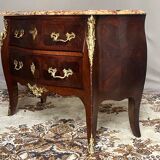 Curved rosewood chest of drawers from the Napoleon III period