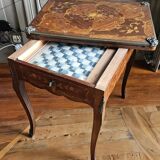 Game table in parquetry, Louis XV style