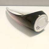 Purple, Pink and White Hand-Painted Ceramic Vase by Ariele, Turin, Italy