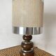 Lampe vintage  33 cm en bois et chrome années 70