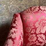 Armchair Napoleon III red satin