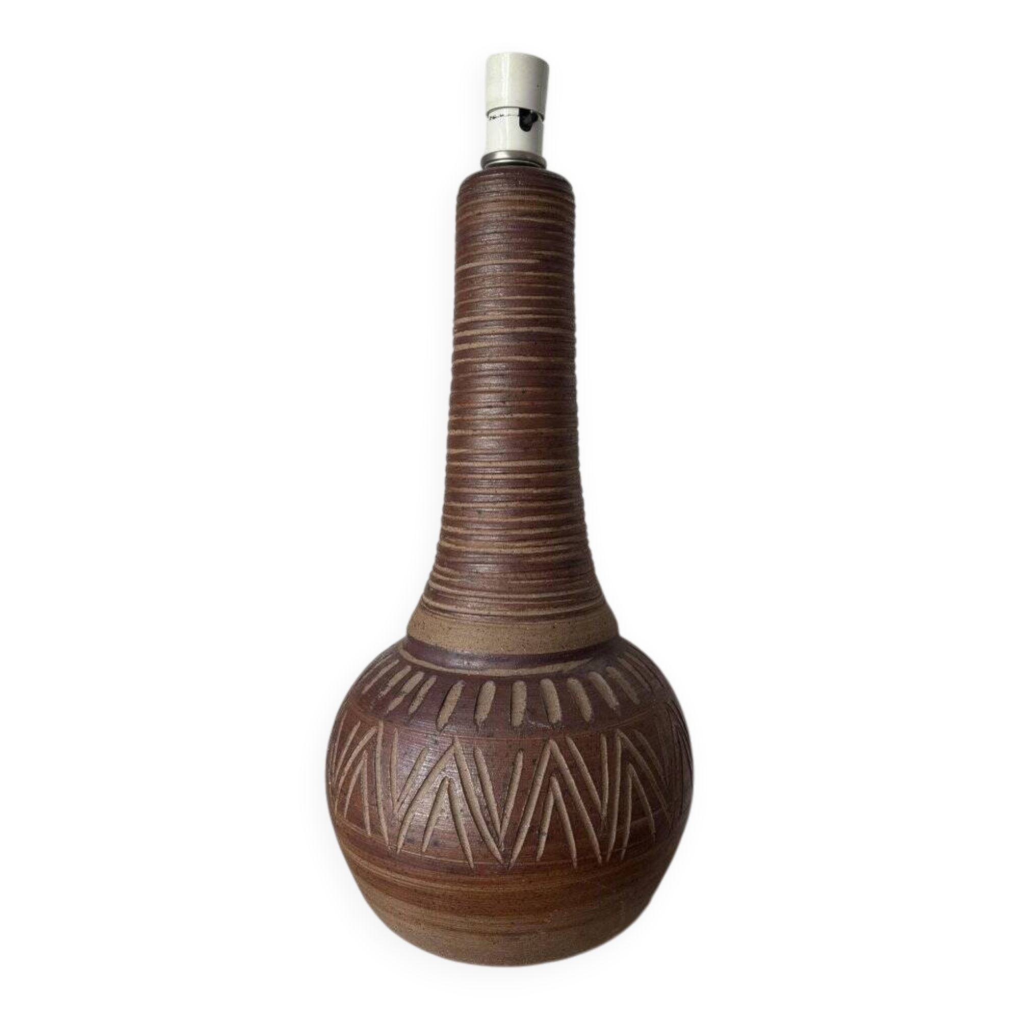 XXL Danish table lamp, stoneware, unique, 1970s