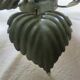 ceiling lamp or wall lamp masca flower leaves metal golden green 40 cm