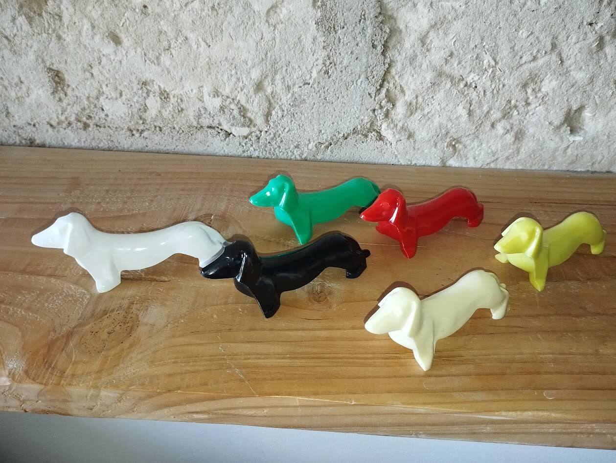 Series of dog knife rests – 1970s – Vallauris / Danone style – Vi