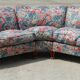 Vintage Howard & Son's London Bridgewater 5-seater fabric corner sofa.