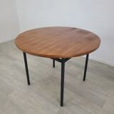 Vintage round dining table designed by Marcel Gascoin 1960s