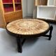 Table basse ronde  Herbier par Roger Capron