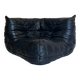 Chauffeuse d'angle Togo en cuir noir par Ligne Roset