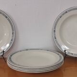 Set of 6 deep plates Terre de Fer Salins Vauban collection