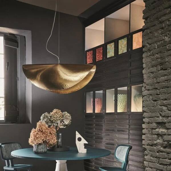 Suspension Brass 96 – Gervasoni (Design Paola Navone) – Laiton Mat – 120 cm