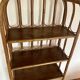 Vintage rattan shelving unit
