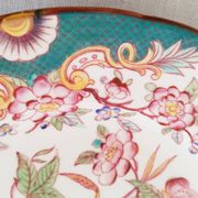 Porcelain dessert plate, Minton Decor 215, green, Sarreguemines